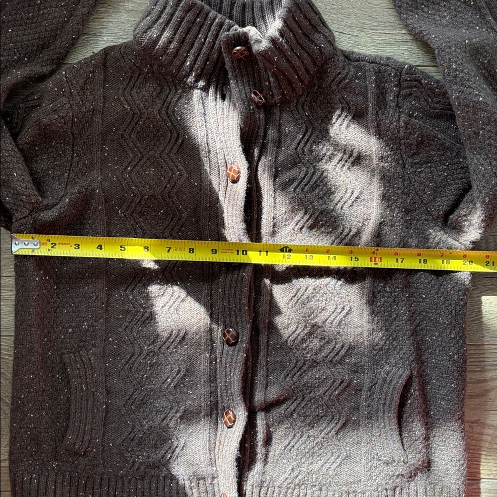 Duluth Trading Co. Women's Woolpaca Cable Cardigan Size Medium - Picture 4 of 6